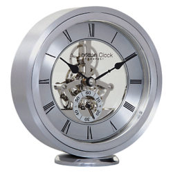 London Clock Company Round Carriage Clock, Silver